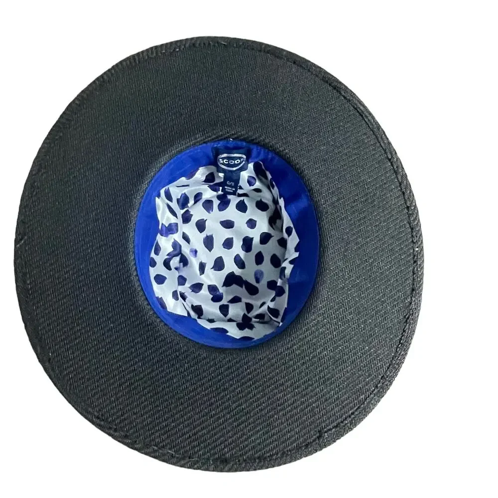 Scoop Large Rim Black hat satin lining OS